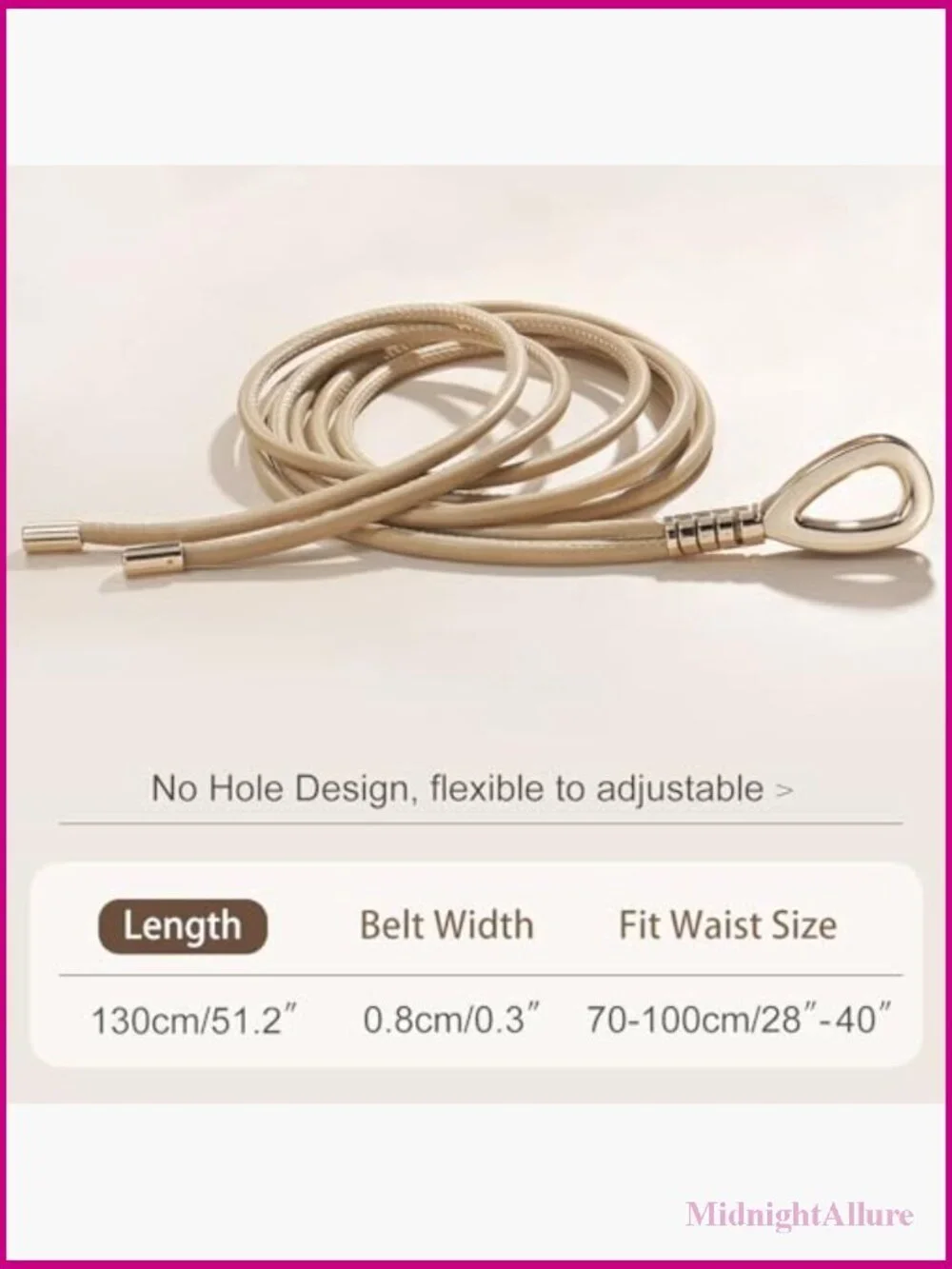 PU Leather Knotted Waist Belt Skinny Gold Buckle for Dresses